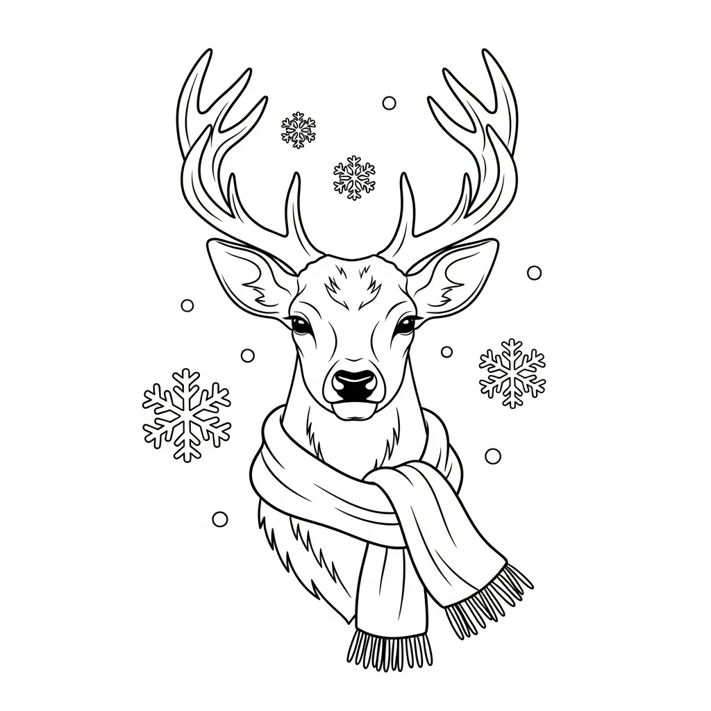 Ciervos para colorear para niños para imprimir