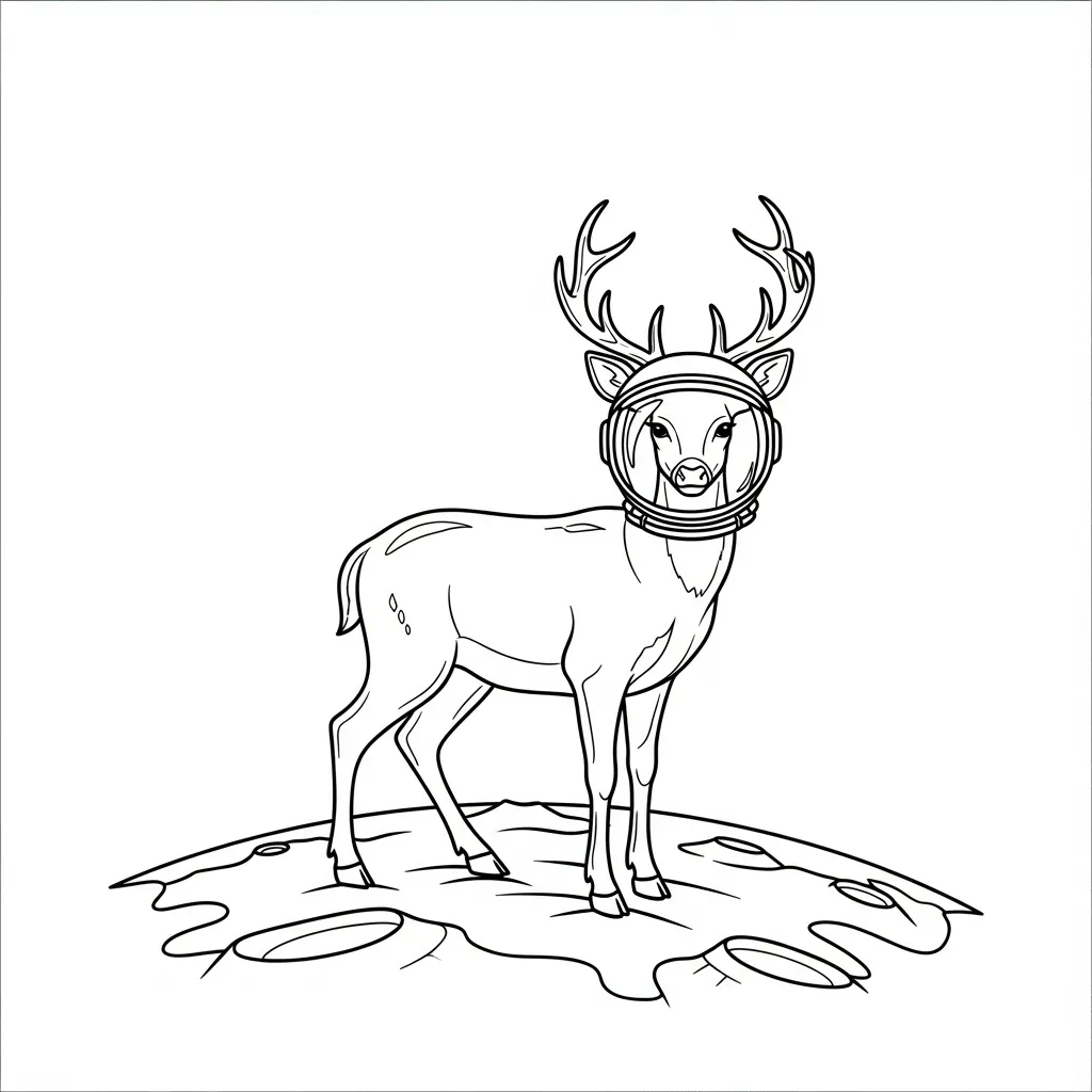 Ciervos para colorear para imprimir para niño de 8 años 1