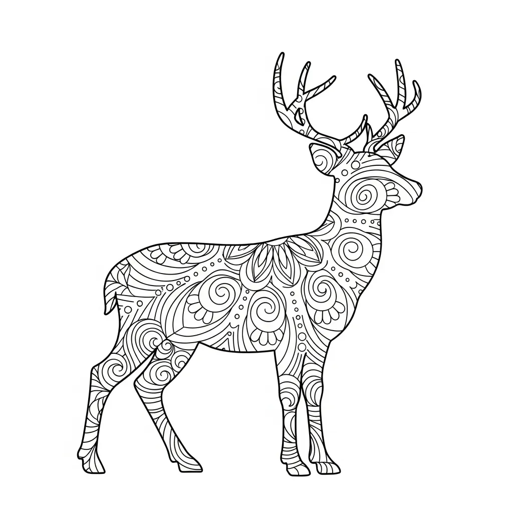 Ciervos para colorear para niño de 5 años