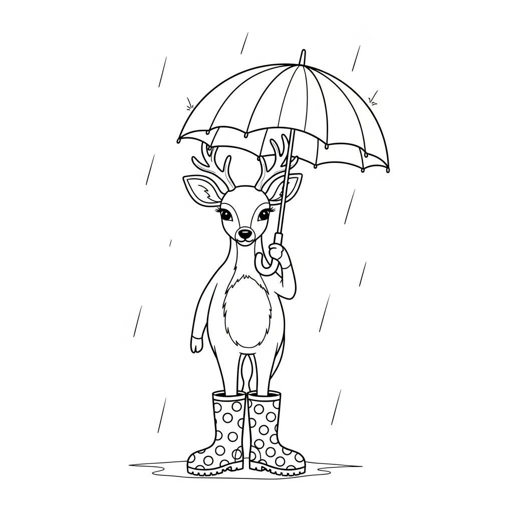 Ciervos para colorear gratis para niños