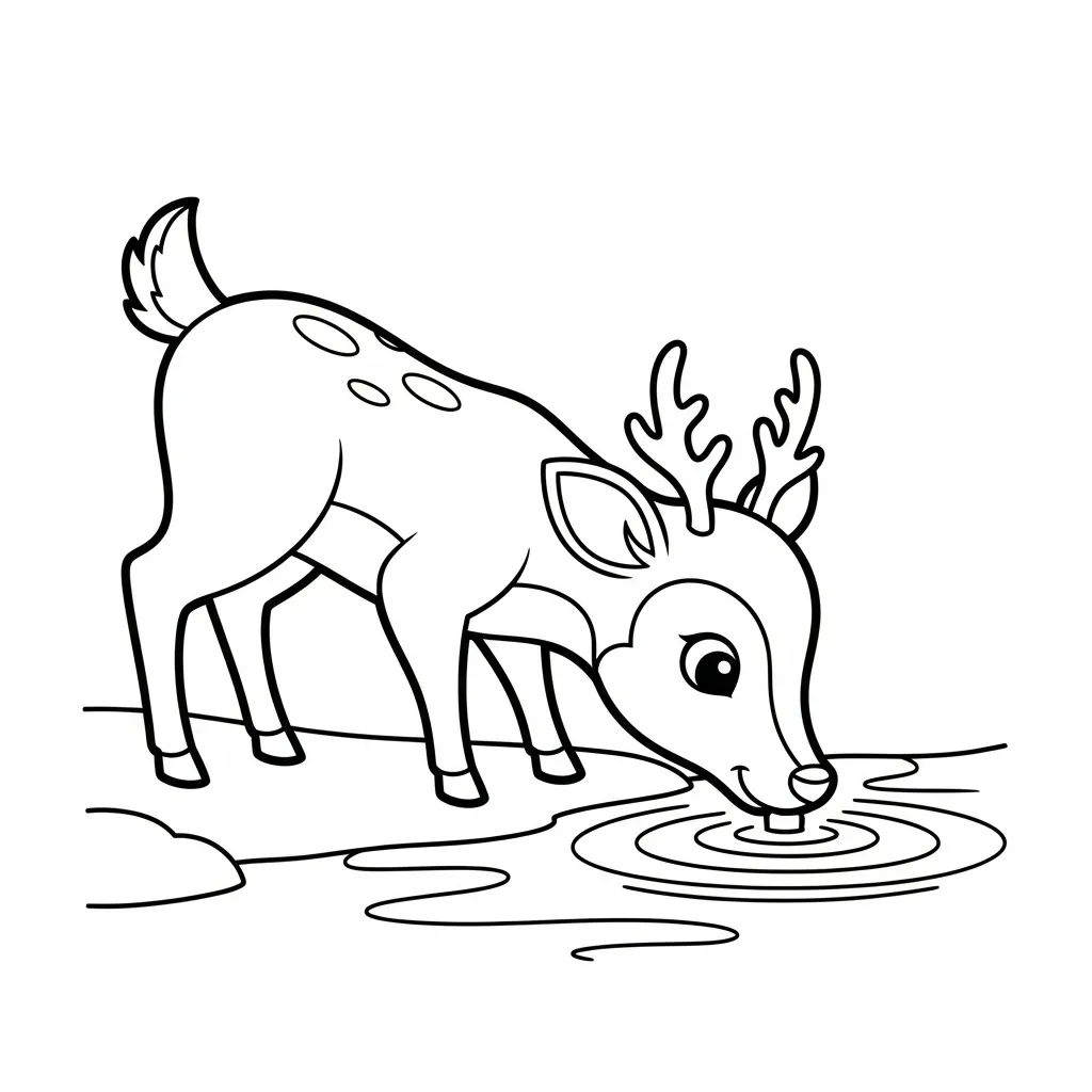 imprimir Ciervos para colorear para niño