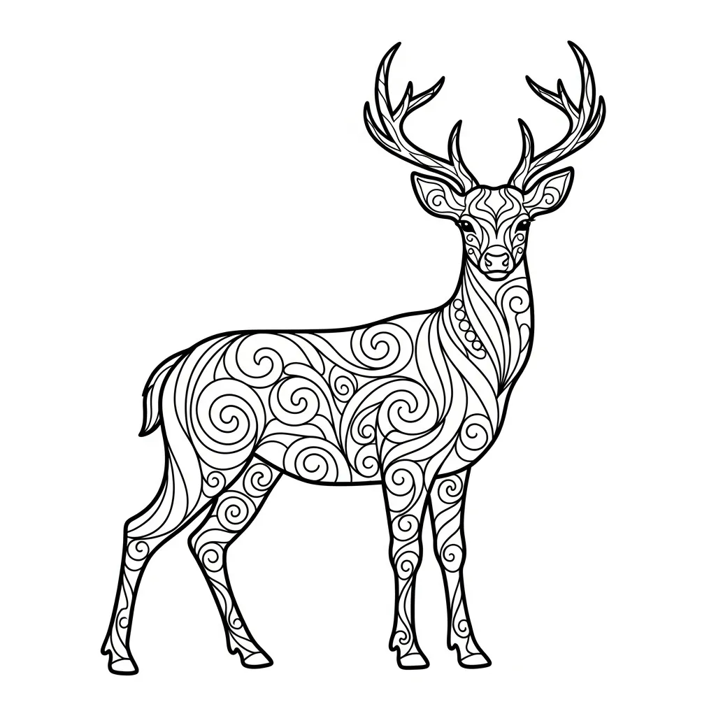 Ciervos para colorear para imprimir 3