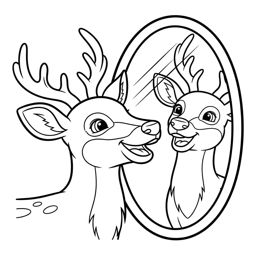 Ciervos para colorear para imprimir para niño de 9 años