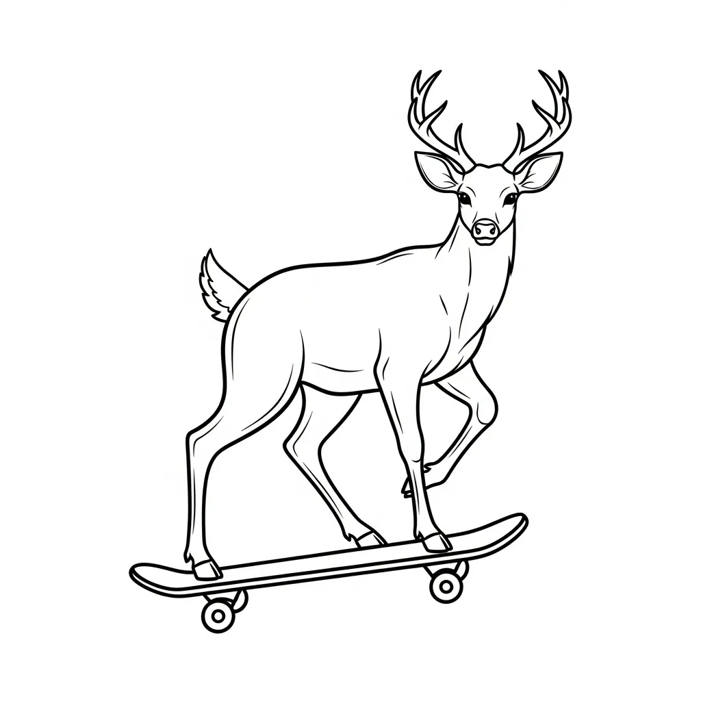 Ciervos para colorear para niños para imprimir gratis