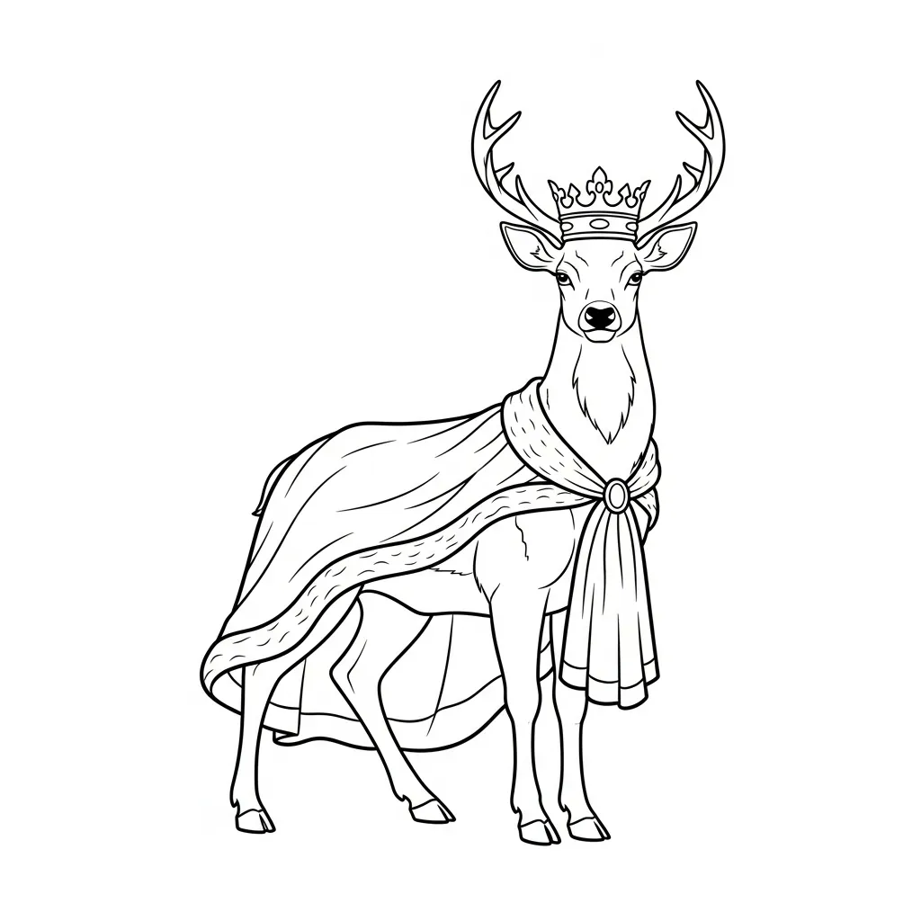 Ciervos para colorear para bebé para imprimir 2