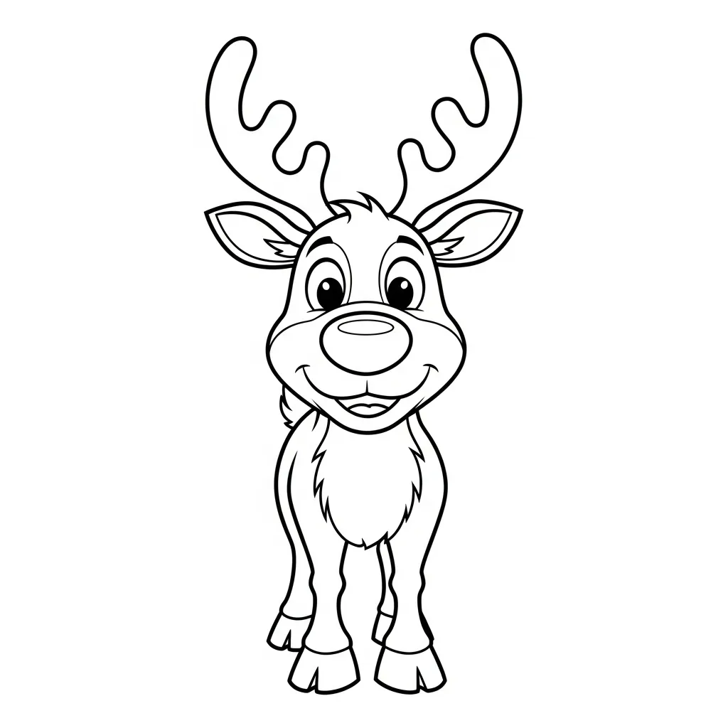 Ciervos para colorear y recortar