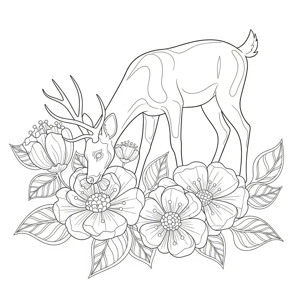 Ciervos para colorear para imprimir pdf gratis
