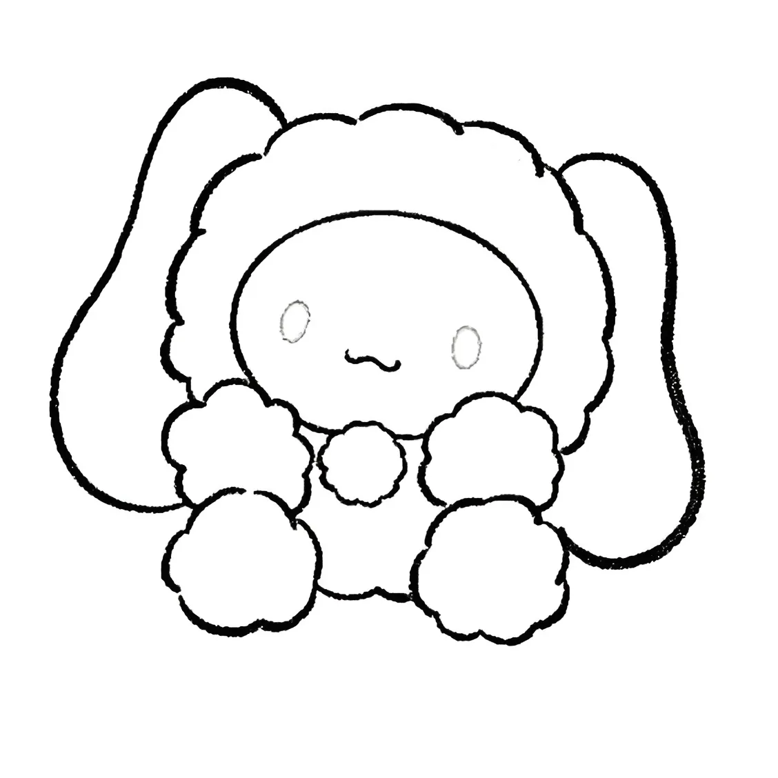 Cinnamoroll 2 para colorear para imprimir kawaii
