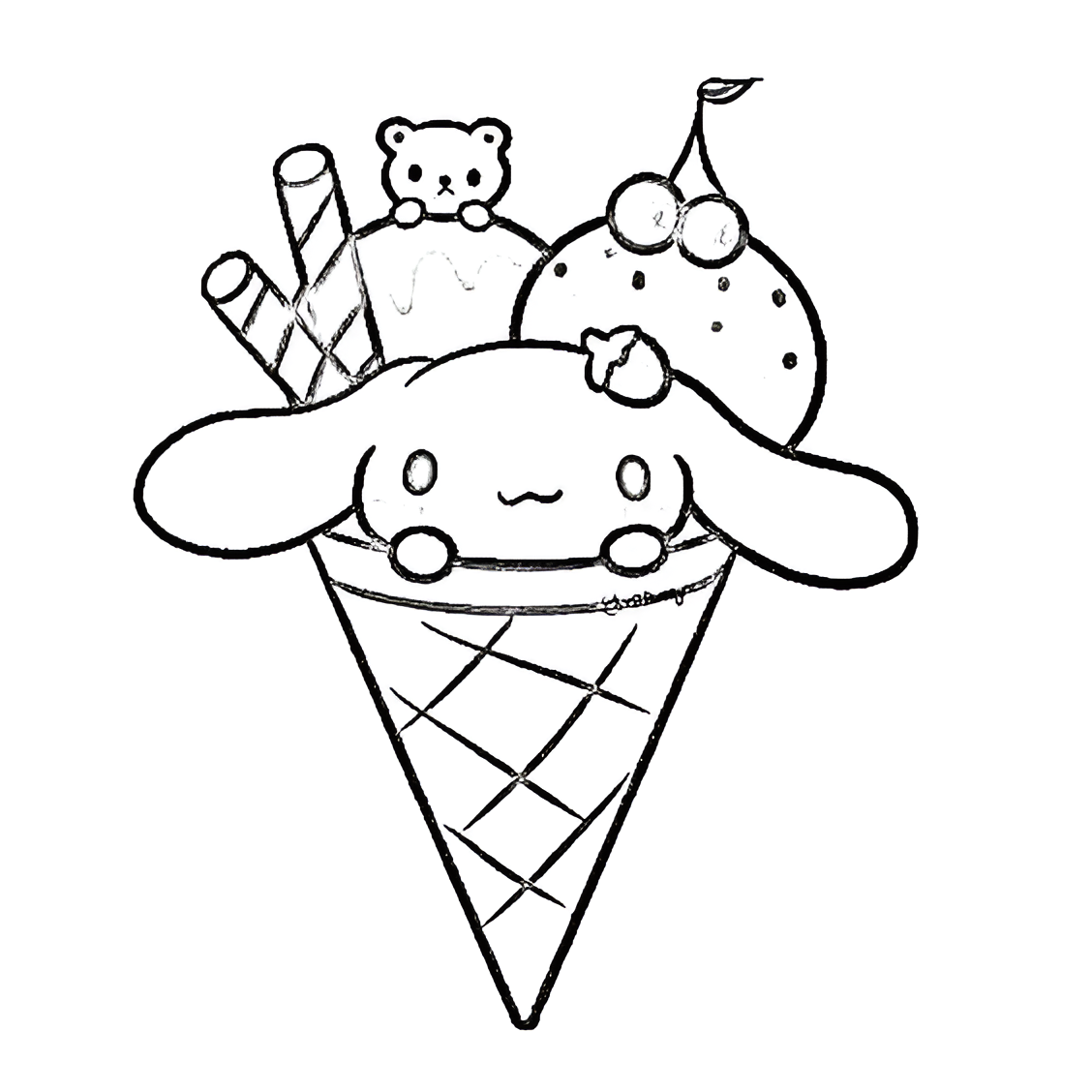 Cinnamoroll 29 para colorear para imprimir a4