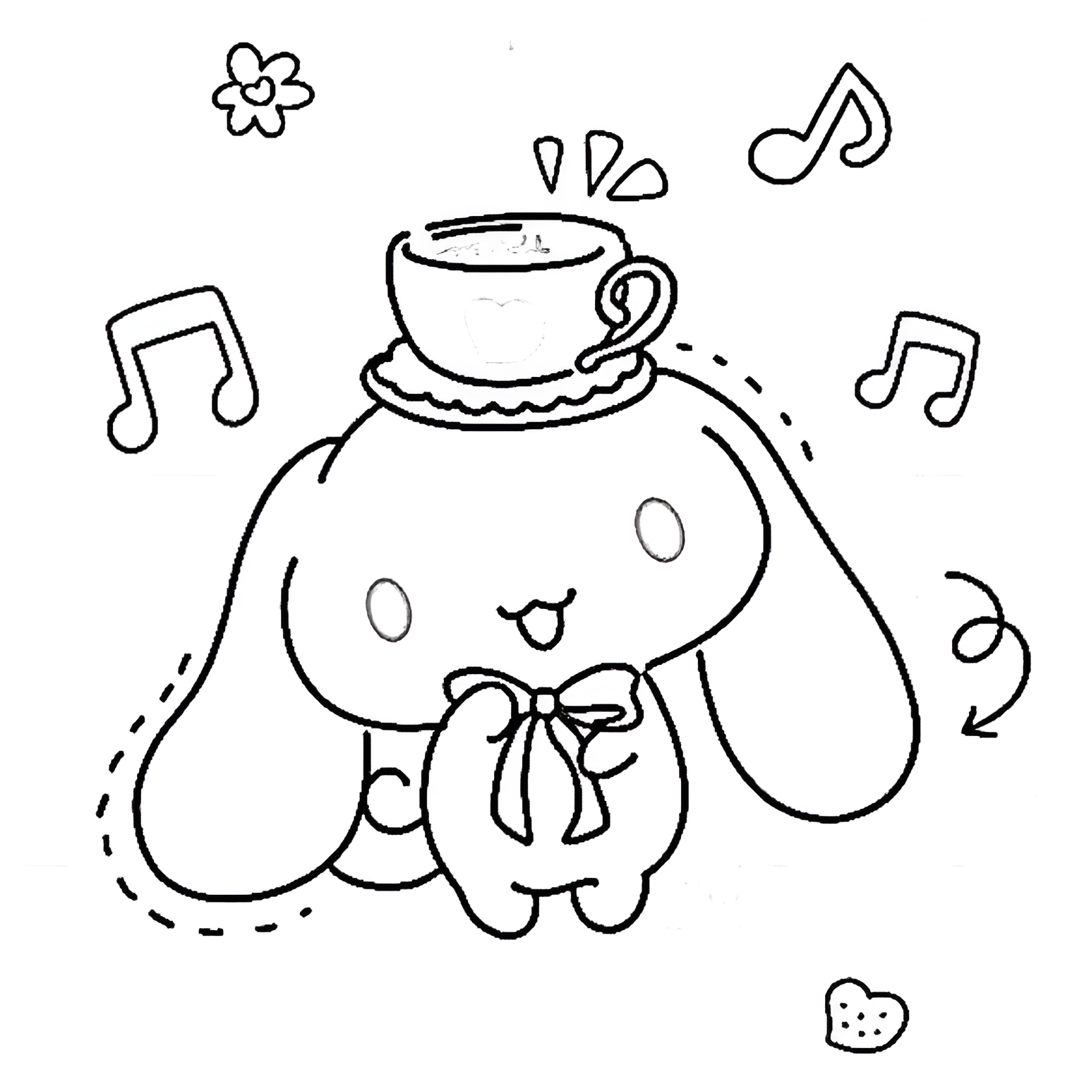 Cinnamoroll 30 para colorear para imprimir para niño de 4 años