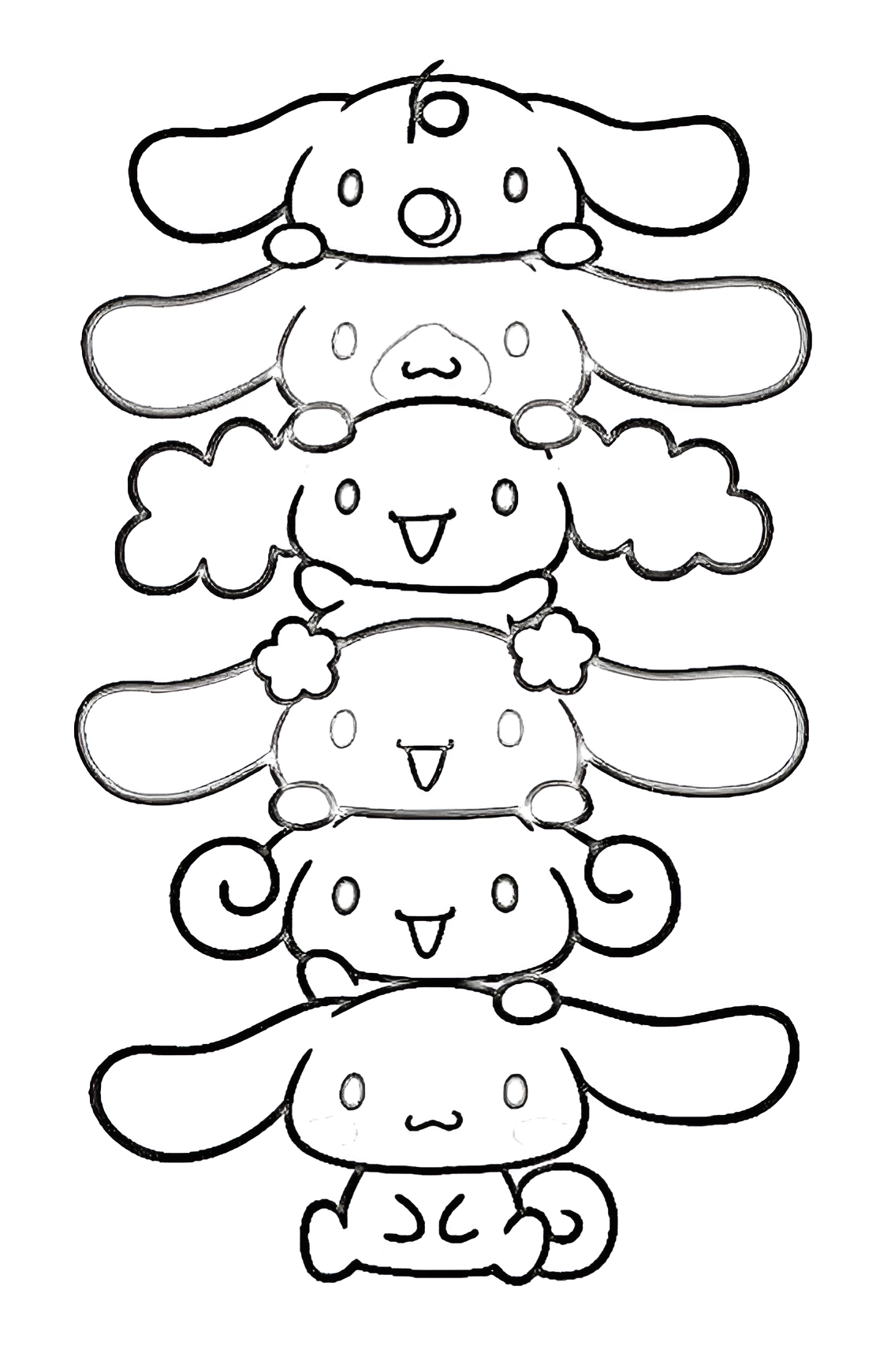 Cinnamoroll 33 para colorear para niño para imprimir