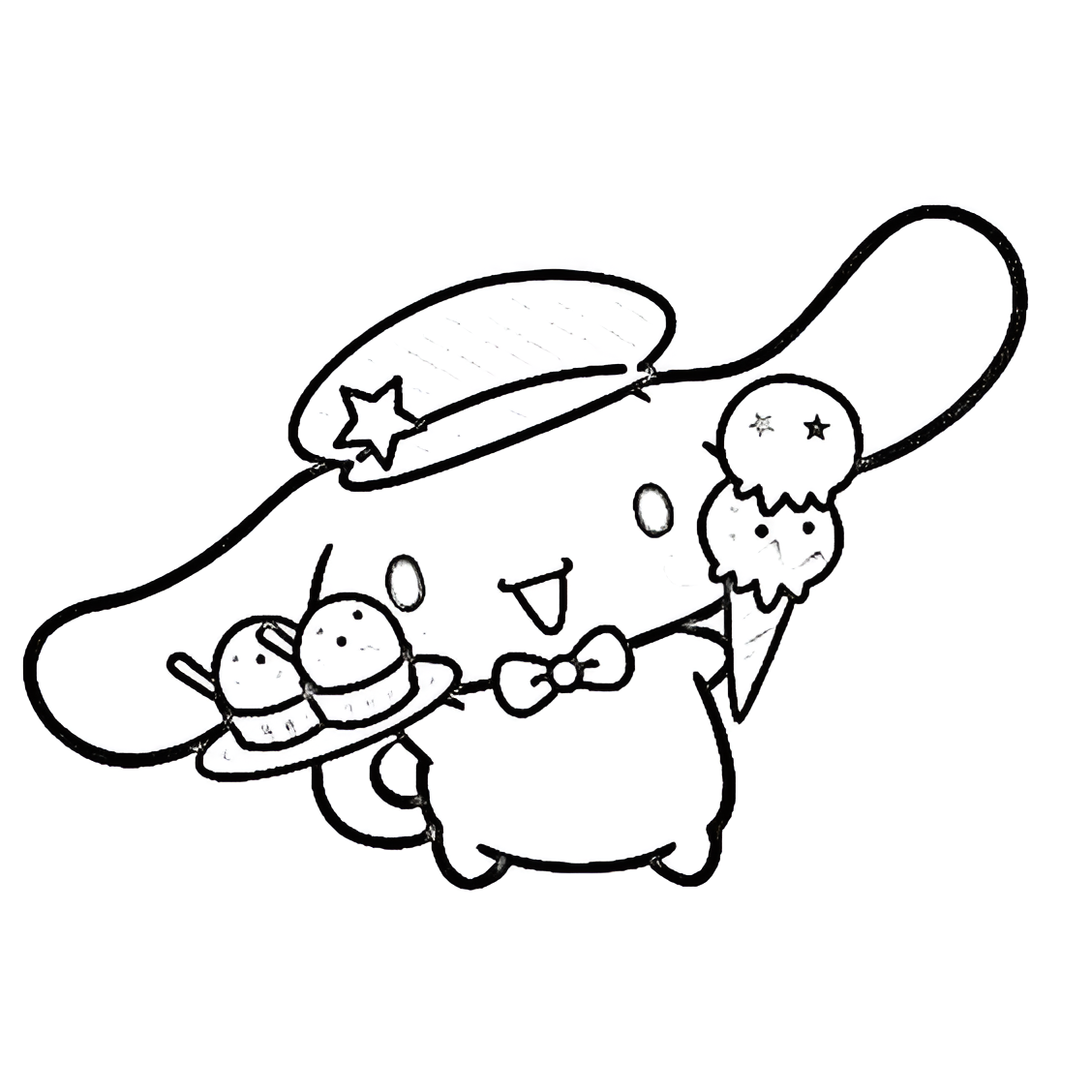 Cinnamoroll 35 para colorear y recortar