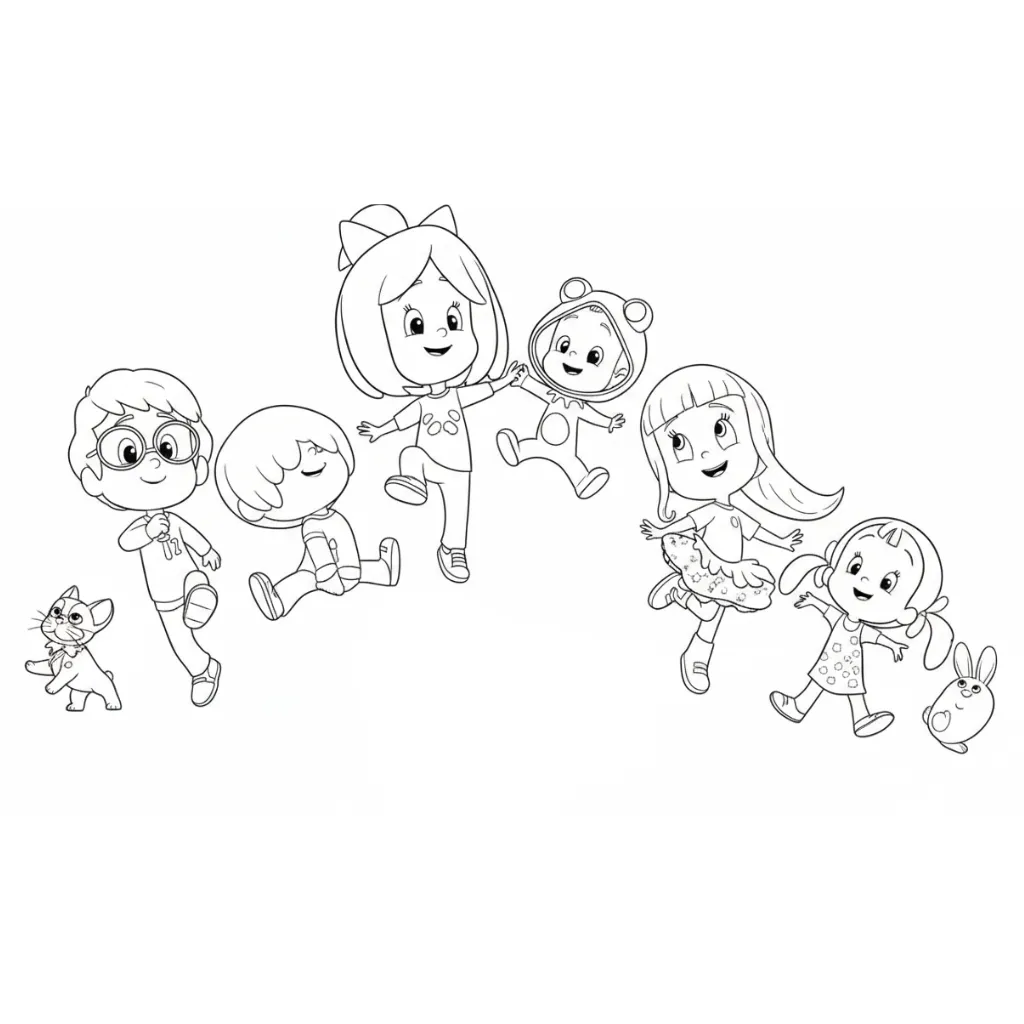 Cleo y Cuquín13 para colorear para imprimir pdf gratis