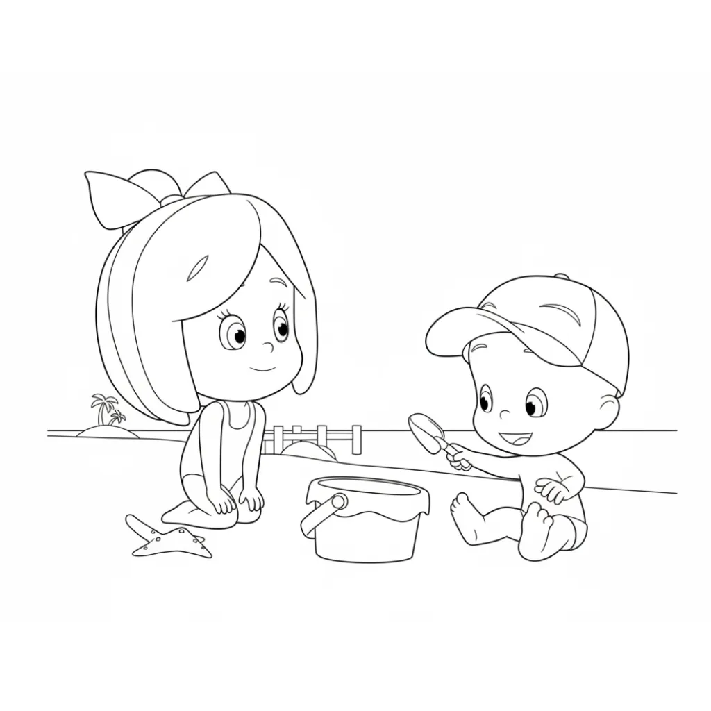 Cleo y Cuquín15 para colorear para imprimir