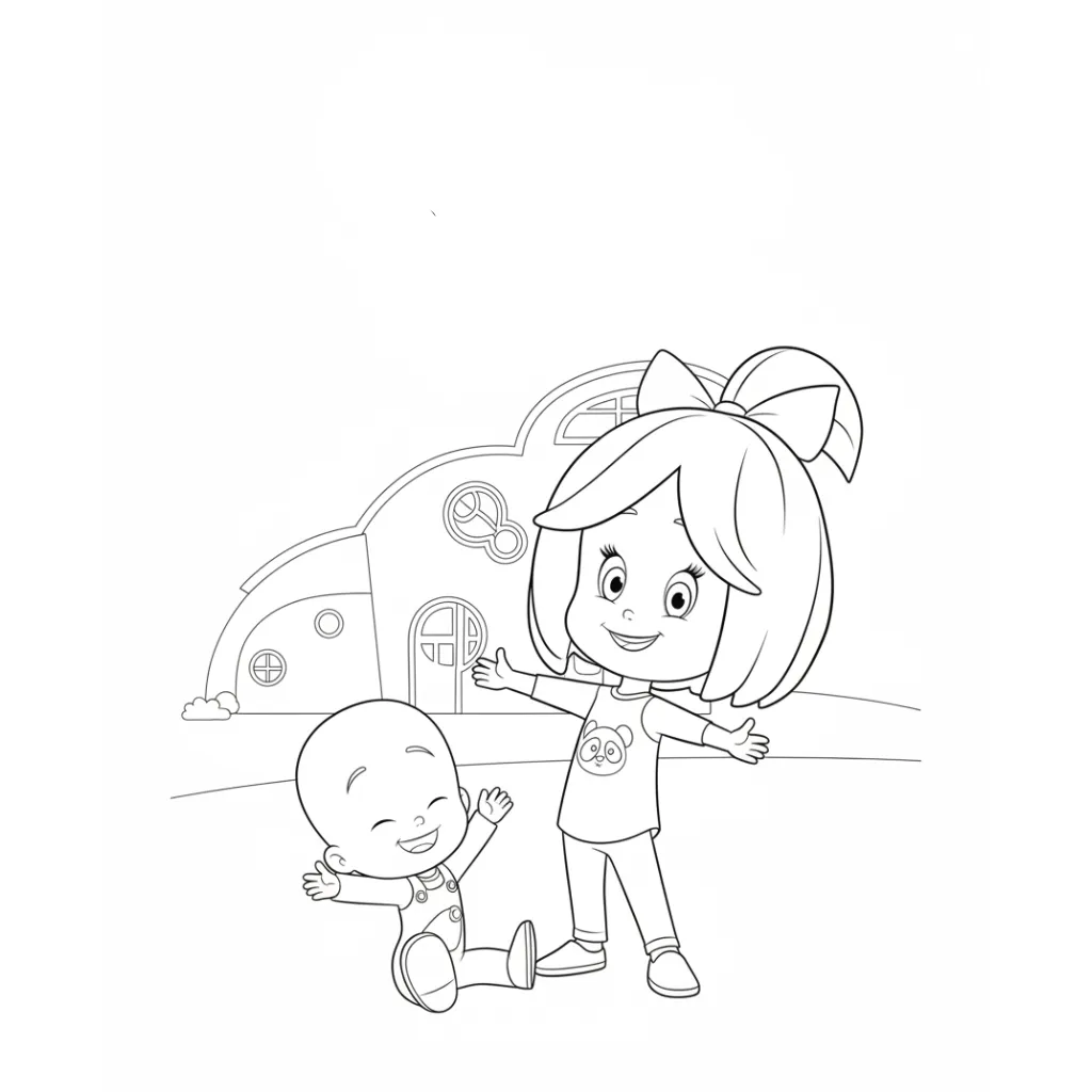 Cleo y Cuquín16 para colorear para niño de 3 años