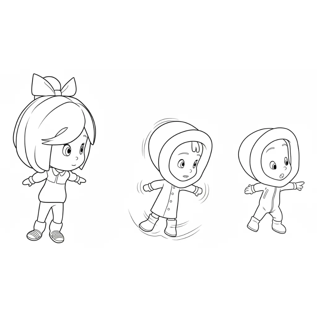 Cleo y Cuquín5 para colorear gratis para imprimir