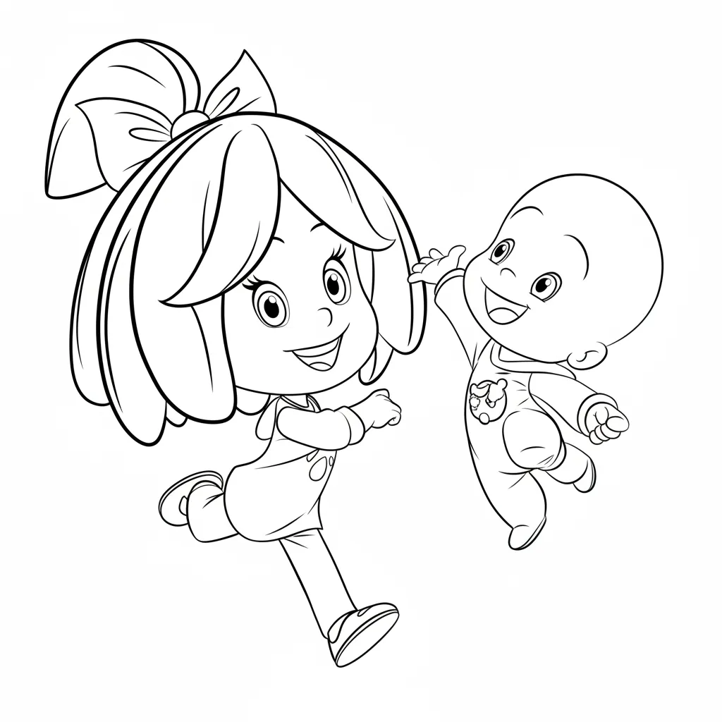 Cleo y Cuquín6 para colorear para niños para imprimir