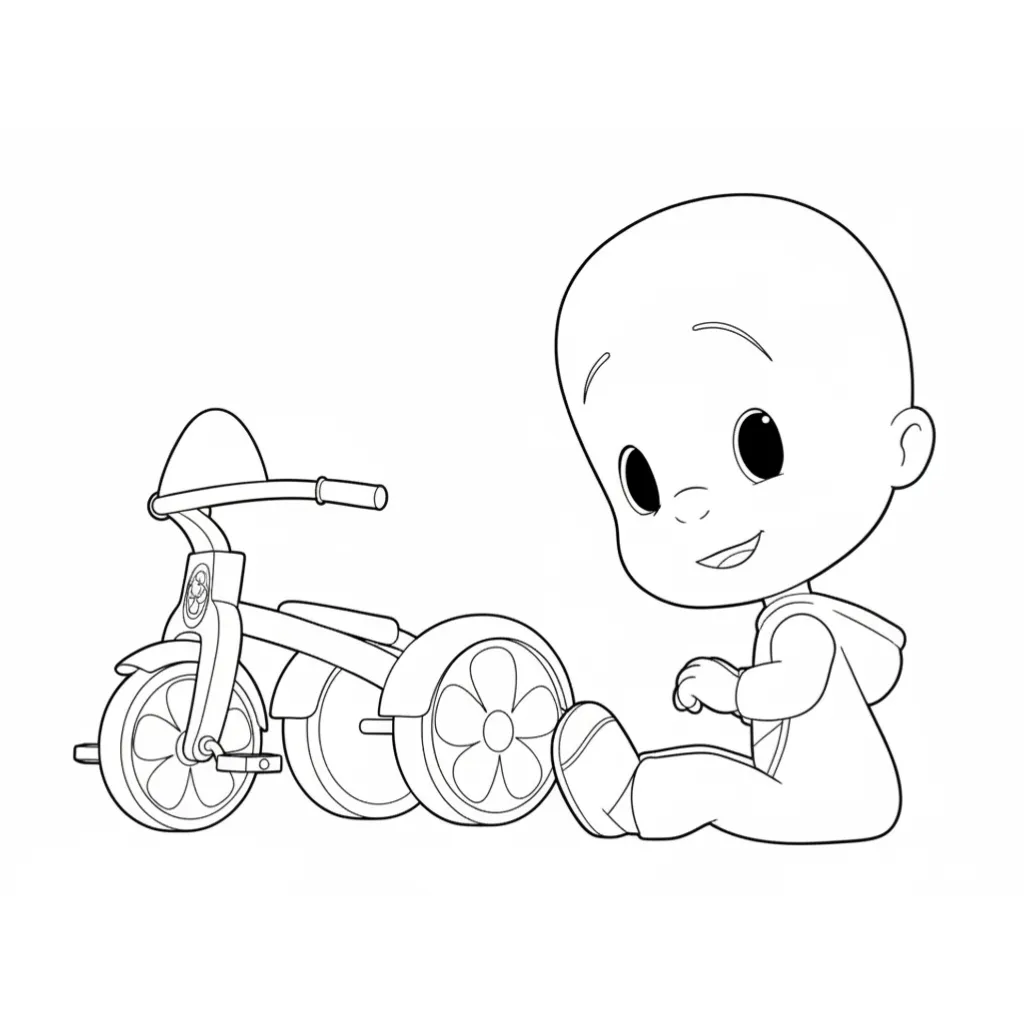 imagen para colorear Cleo y Cuquín8 niño