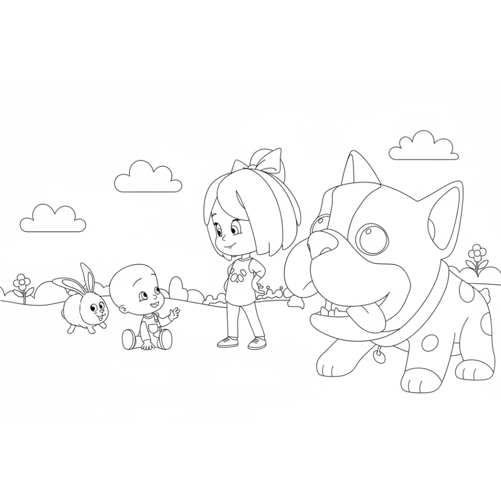 imprimir Cleo y Cuquín9 para colorear para niño