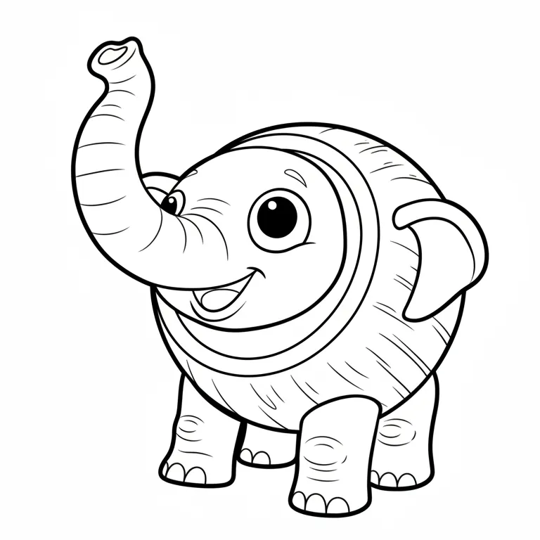 Cocofanto Elefanto para colorear para imprimir gratis