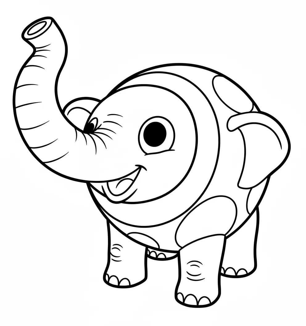 Cocofanto Elefanto para colorear para imprimir para niño de 9 años