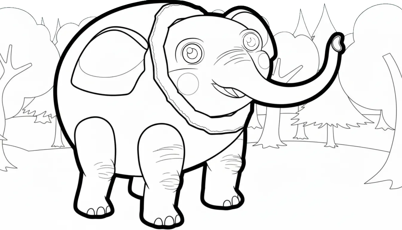 Cocofanto Elefanto para colorear gratis en línea