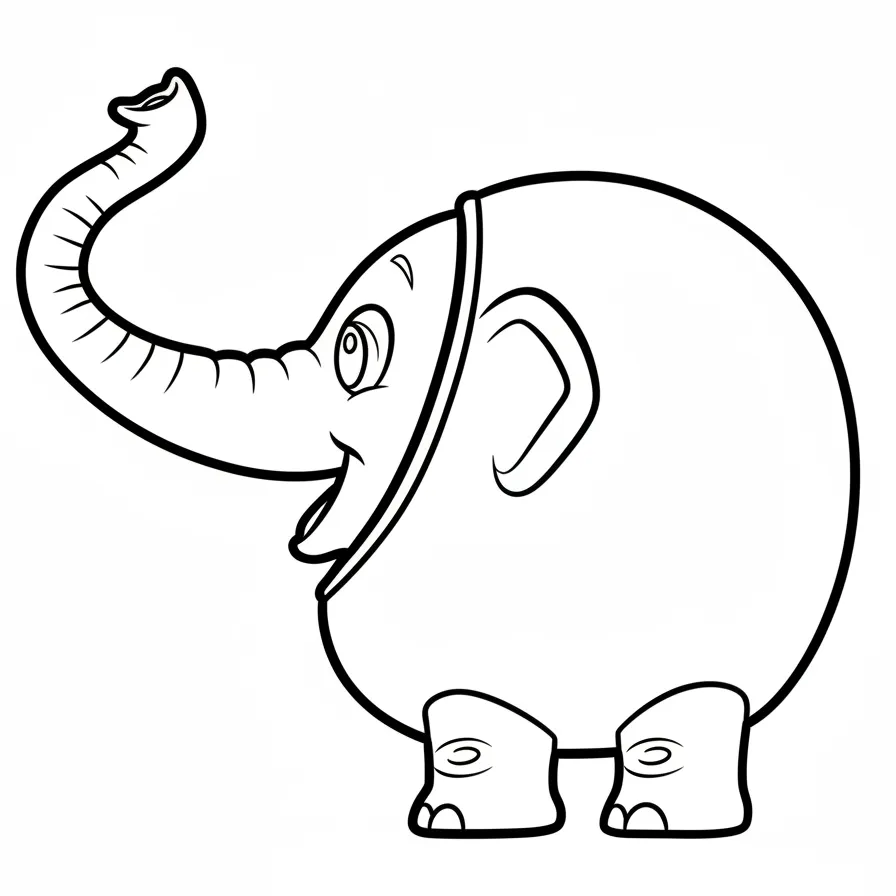 Cocofanto Elefanto para colorear para imprimir pdf