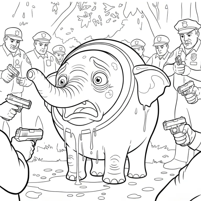 Cocofanto Elefanto para colorear para imprimir para niño de 9 años 1