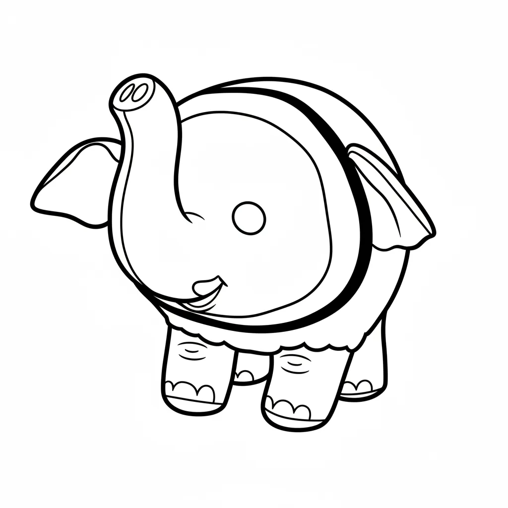 Cocofanto Elefanto para colorear para niños