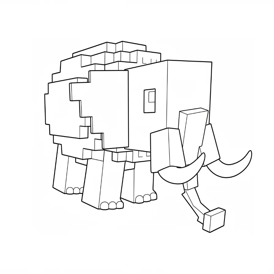 Cocofanto Elefanto para colorear para imprimir kawaii