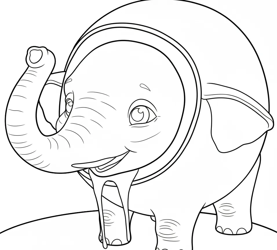 Cocofanto Elefanto para colorear para primaria