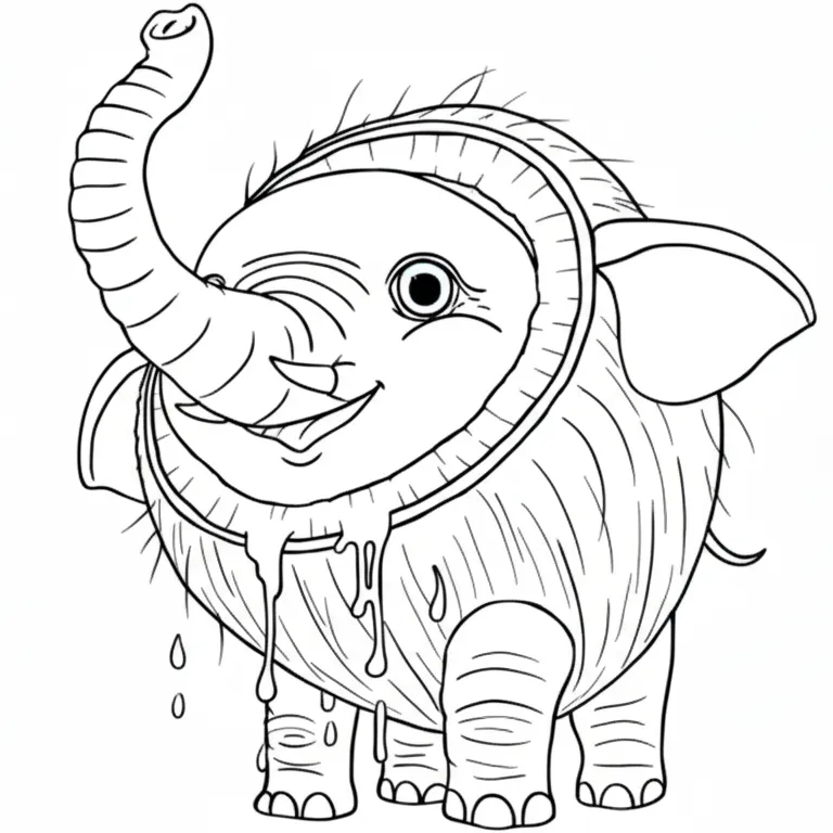Cocofanto Elefanto para colorear gratis