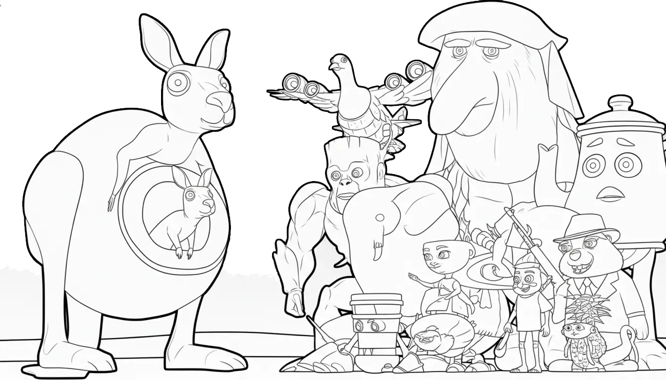 Cocossini Mama para colorear para niño de 4 años