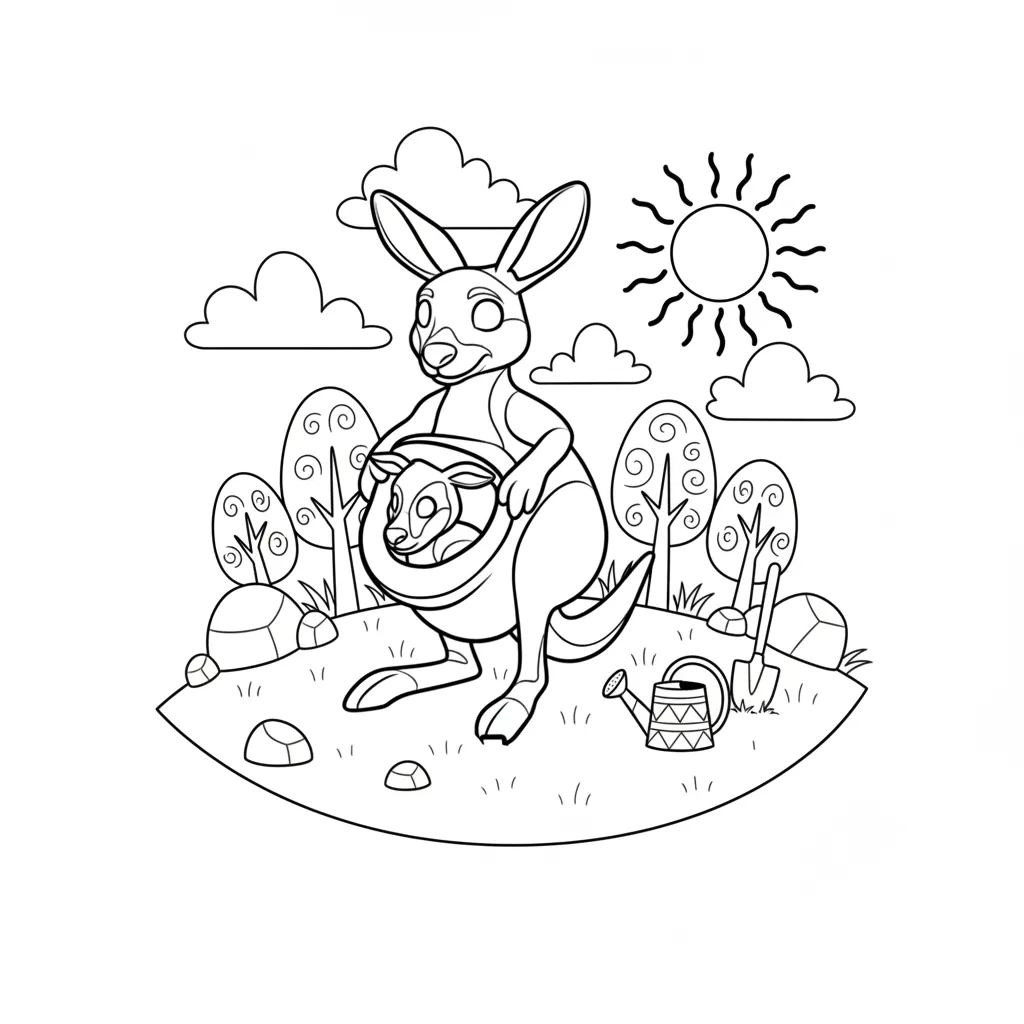 Cocossini Mama para colorear para niño de 8 años