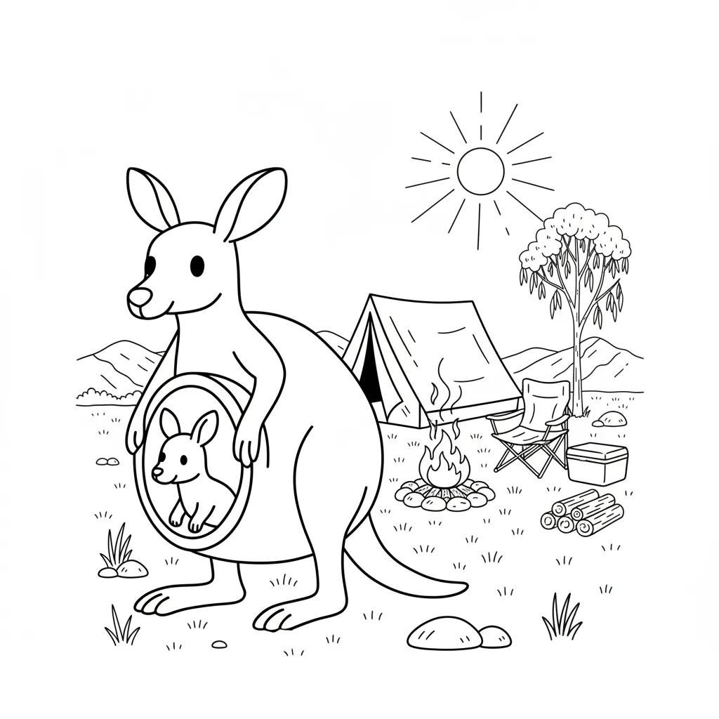 Cocossini Mama para colorear para imprimir para niño de 3 años