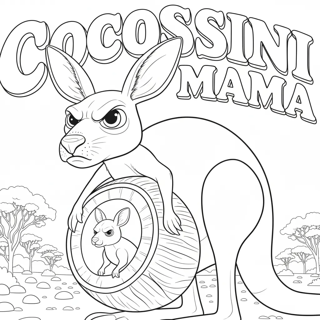Cocossini Mama para colorear para imprimir para niño de 9 años