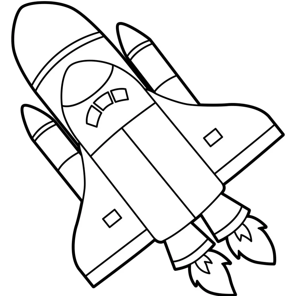 Cohete14 para colorear para niños para descargar