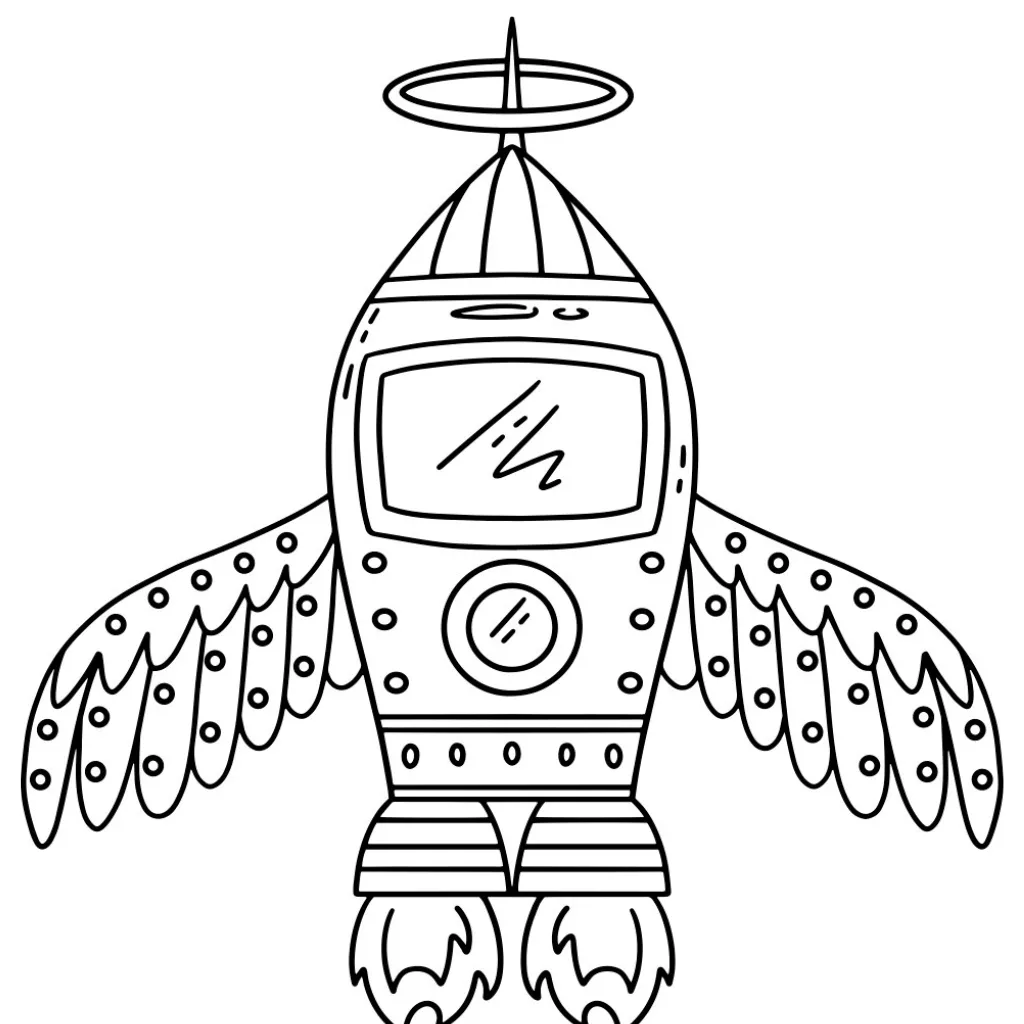 imprimir Cohete7 para colorear para niño
