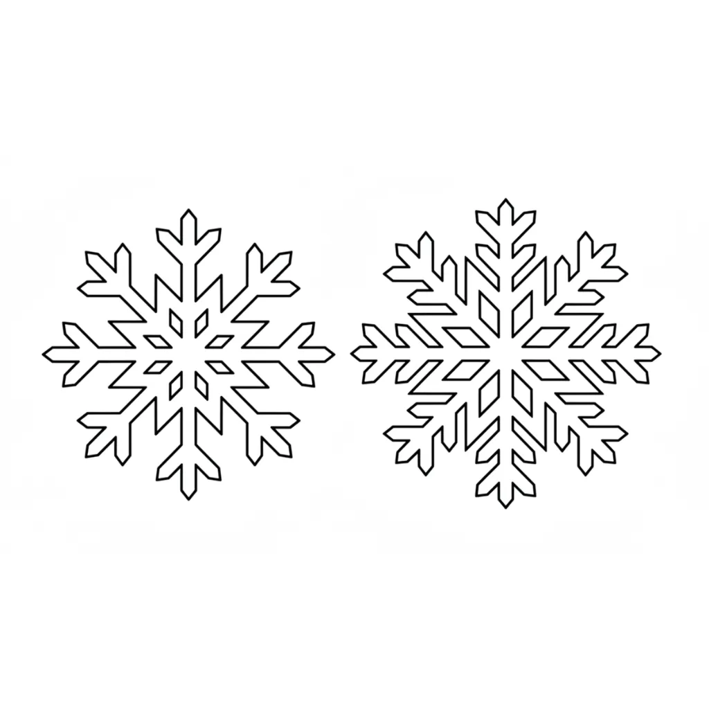 Copos De Nieve 10 para colorear para imprimir