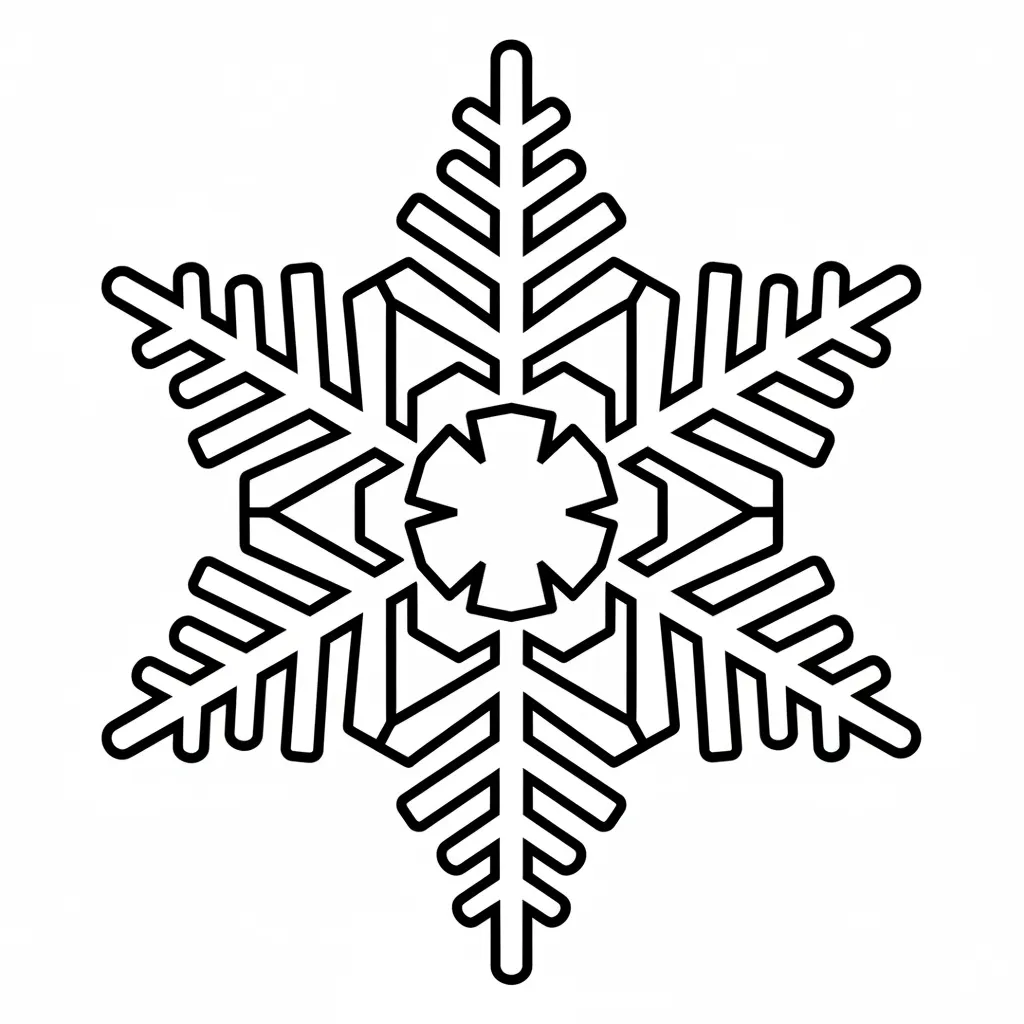 para imprimir Copos De Nieve 11 para colorear gratis