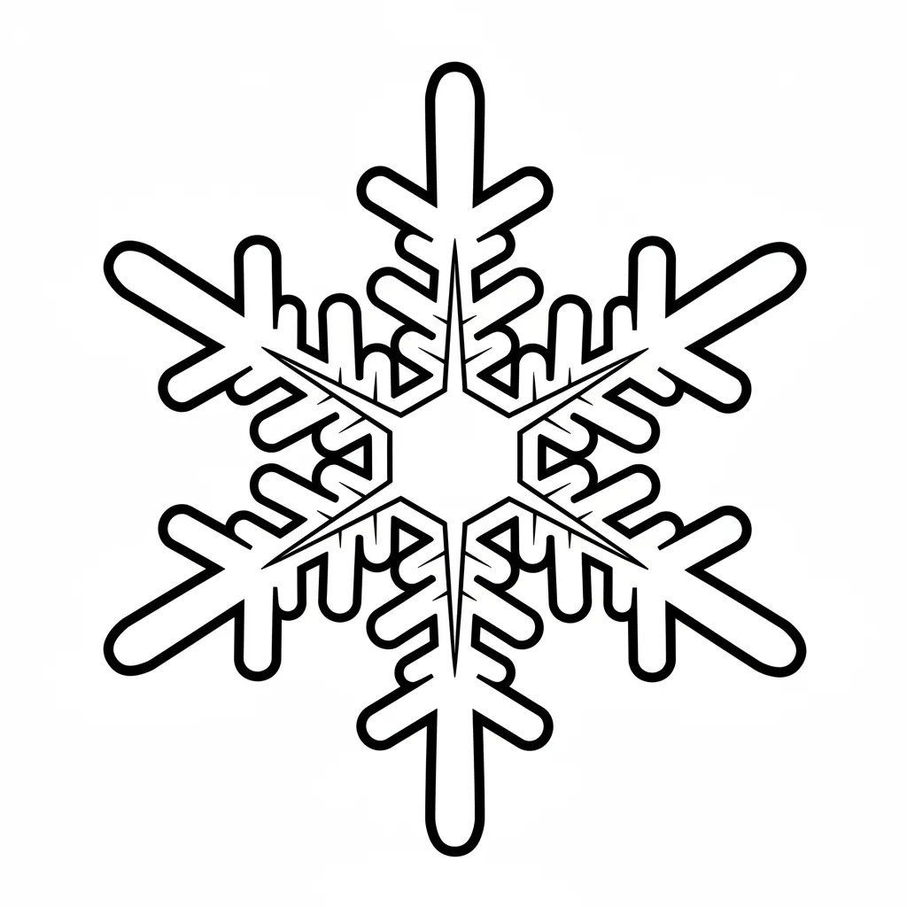 Copos De Nieve 13 para dibujar e imprimir