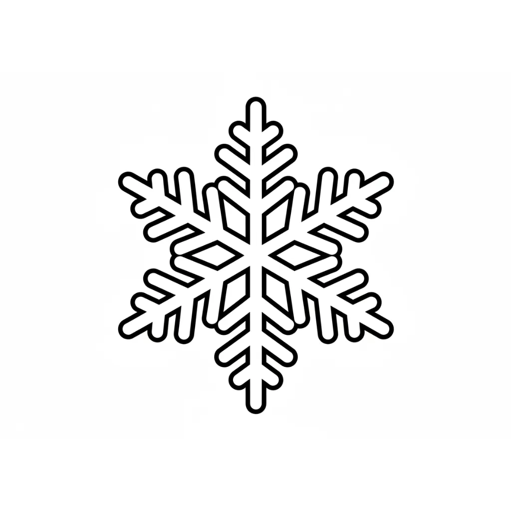 Copos De Nieve 15 para colorear para niño de 5 años
