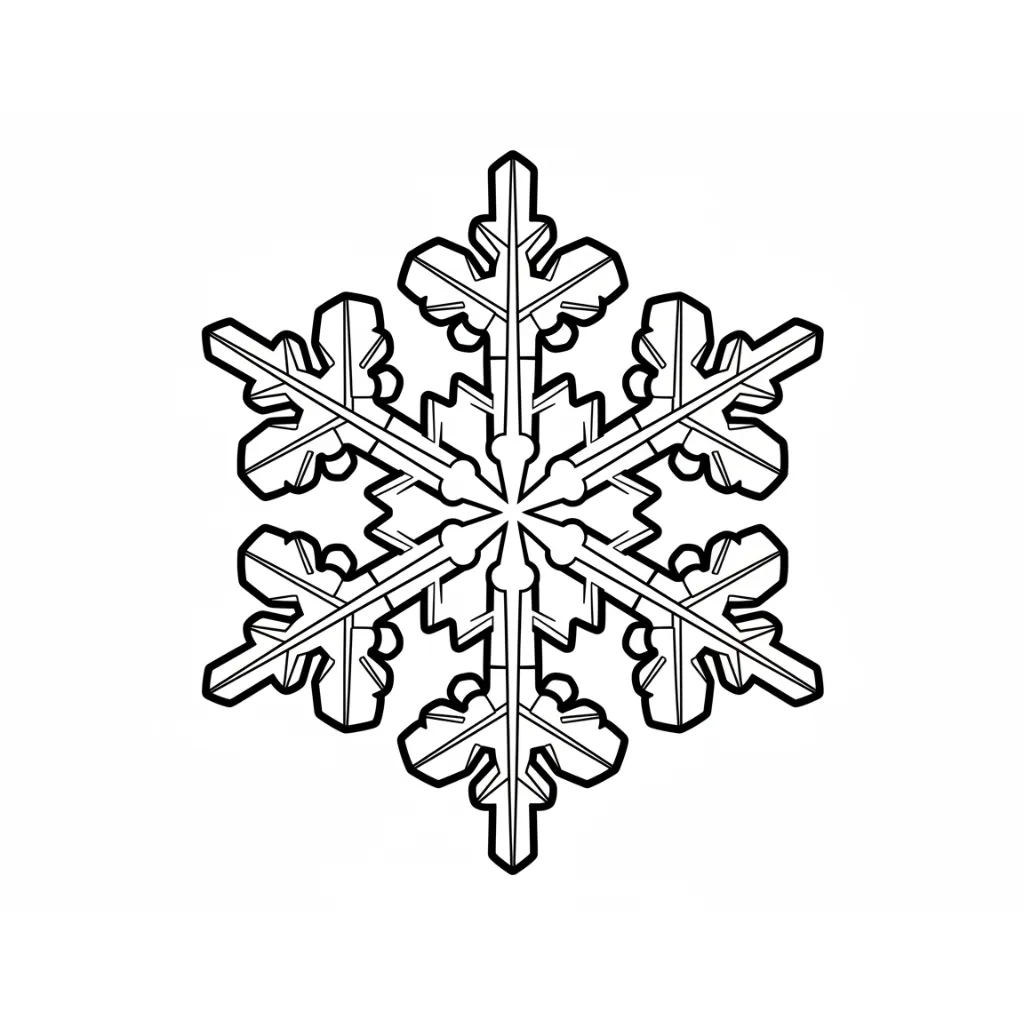 Copos De Nieve 17 para colorear para niños