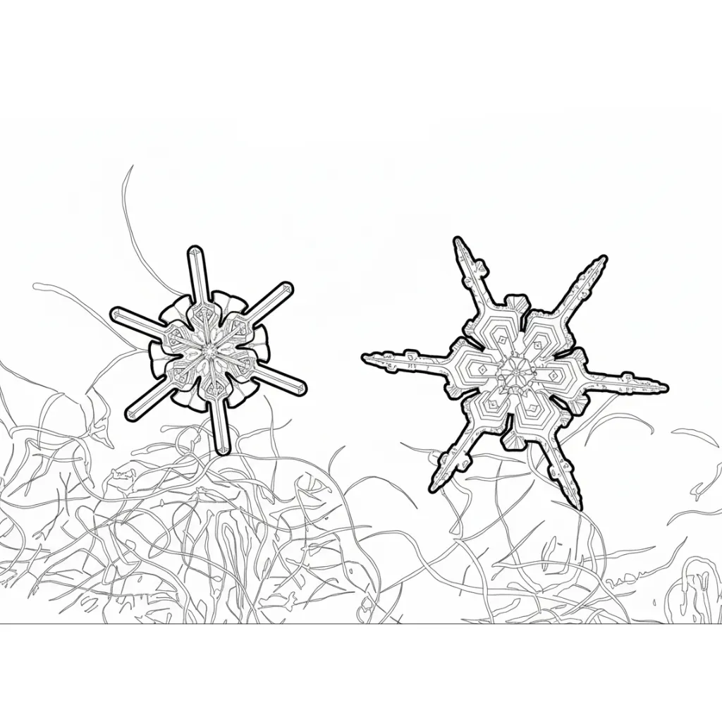 Copos De Nieve 19 para colorear para niño de 7 años