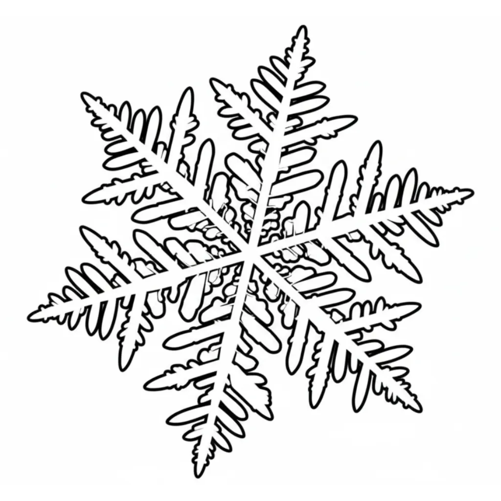 Copos De Nieve 7 para colorear para imprimir pdf gratis