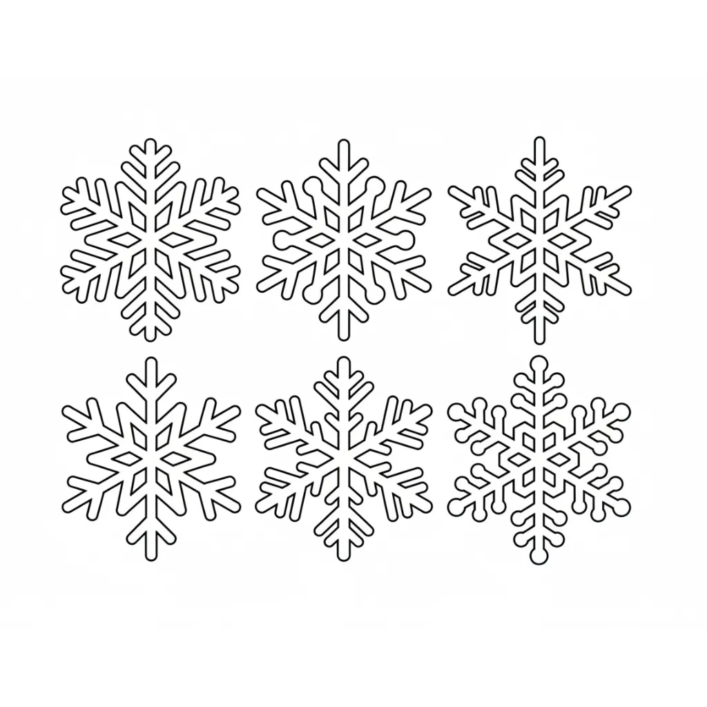 Copos De Nieve 9 para colorear en línea