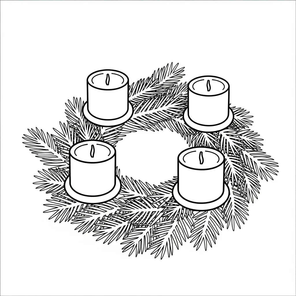 Coronas De Adviento para colorear para imprimir para niño de 3 años