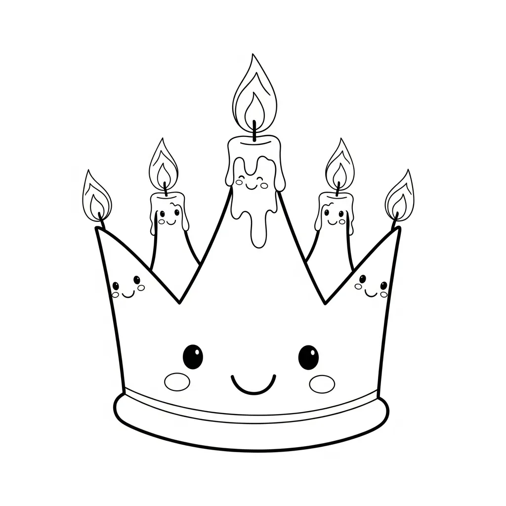 Coronas De Adviento para colorear de para niños