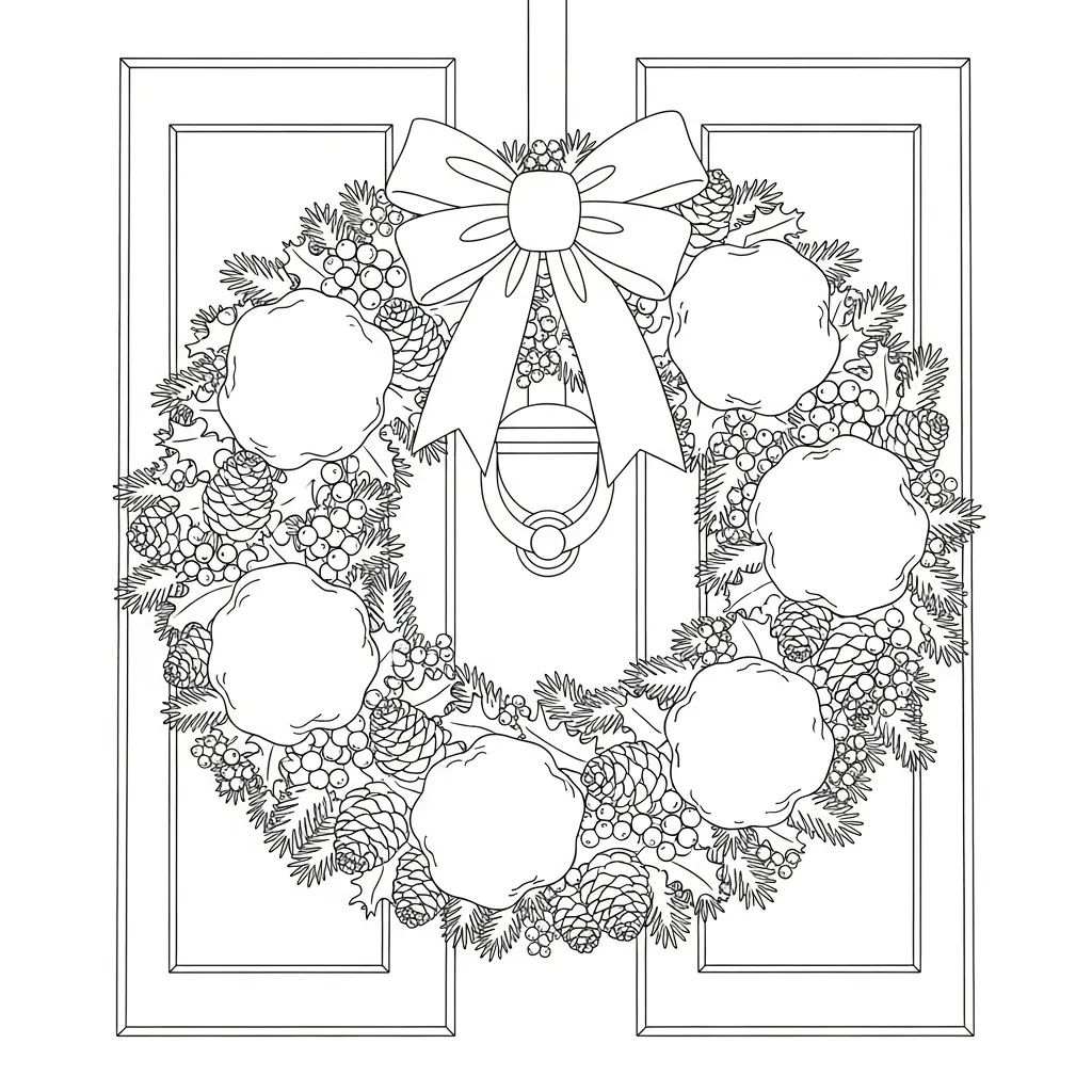 Coronas De Adviento para colorear gratis en línea