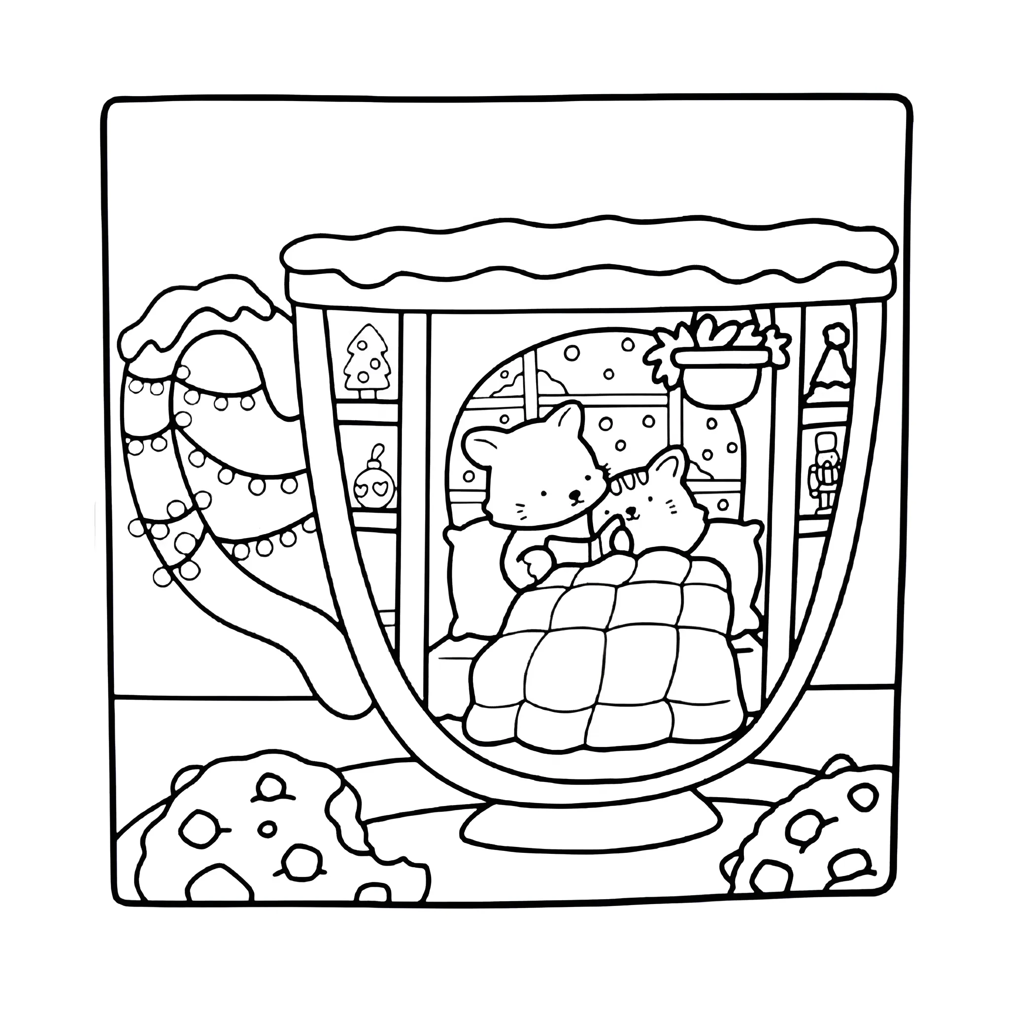 Cozy & Cute 24 para colorear para imprimir para niño de 2 años